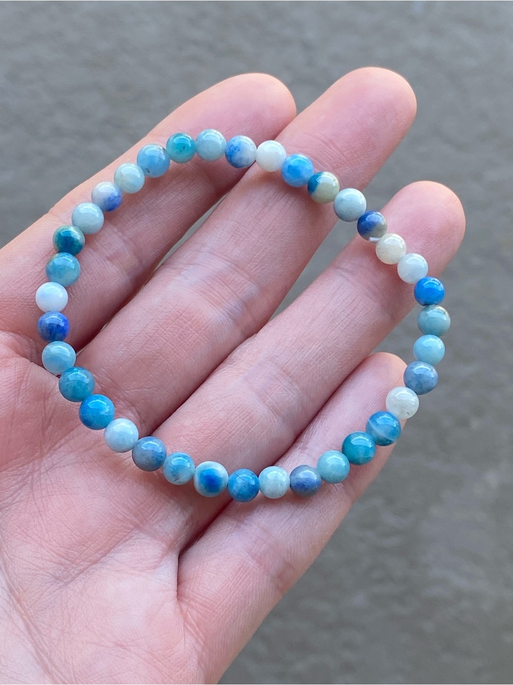 Hackmanite Bracelet Natural Blue Gemstone 5mm